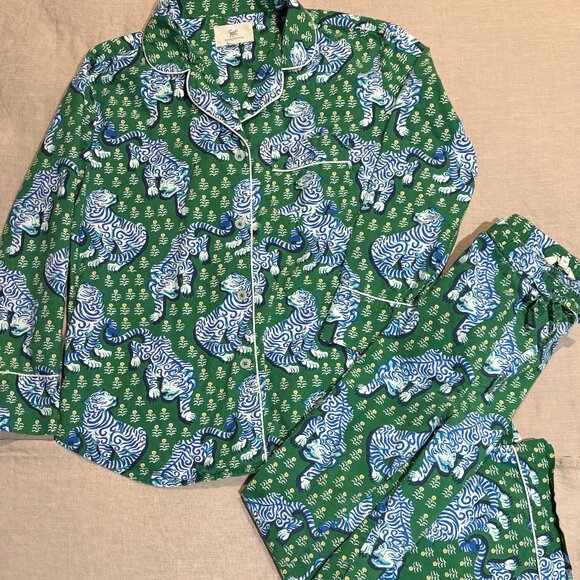 Printfresh Tiger Queen Long Cotton PJ  Set Size M - Picture 2 of 4